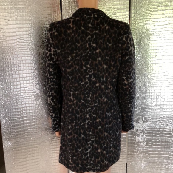 NWT Old Navy size M leopard car coat wool/poly - Picture 4 of 7